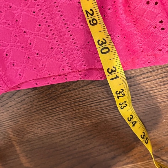 🧁y2k hot pink eyelet halter flowy dress beach cover up cocktail dinner date - Picture 10 of 10